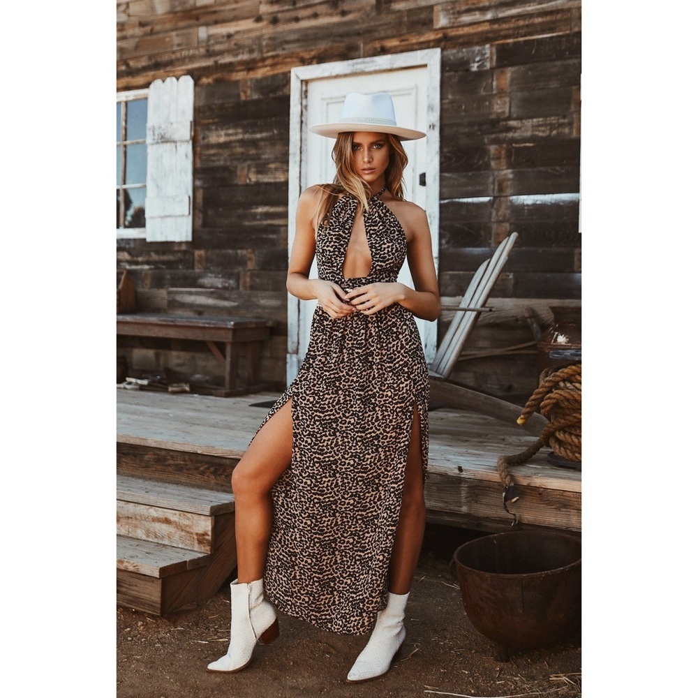 12th Tribe In My Head Leopard Maxi Dress